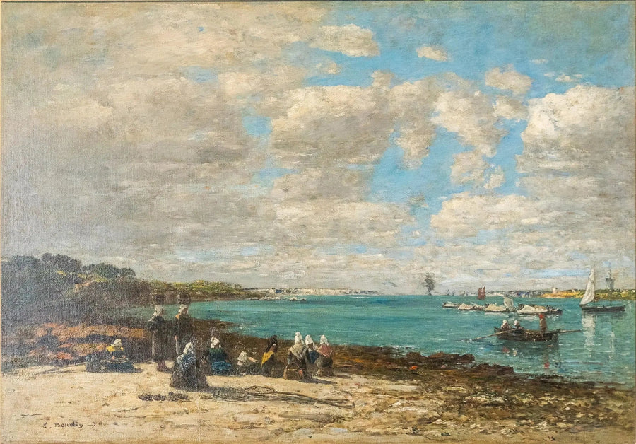 Kerhuon - las pescadoras - Eugène Boudin