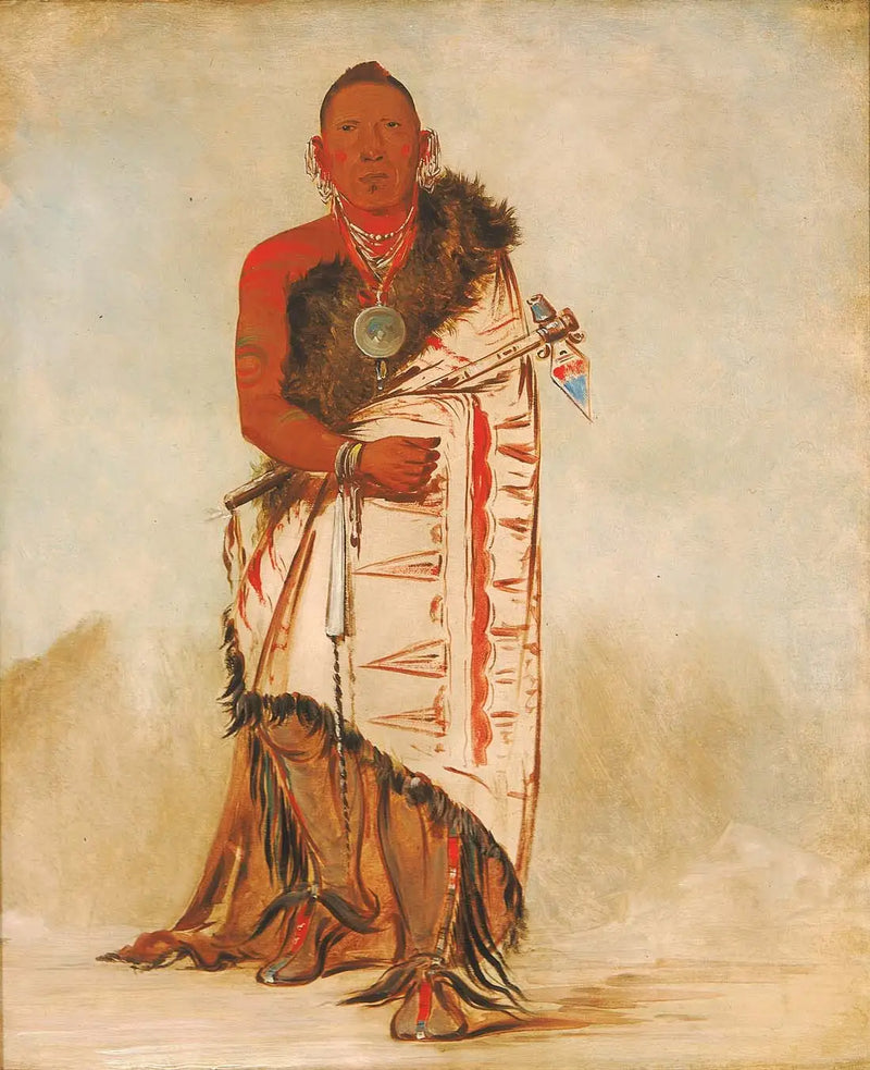 Ki-hó-go-waw-shú-shee, jefe valiente, jefe de la tribu - George Catlin