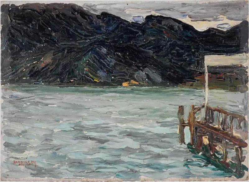 Kochel, lago y pasarela I - Vassily Kandinsky