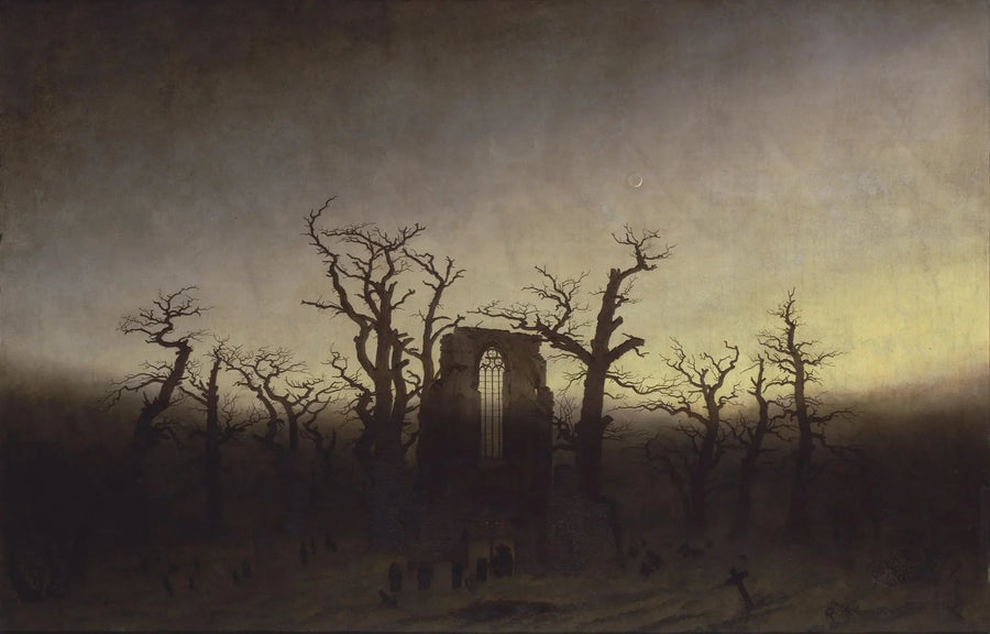 La Abadía en un bosque de robles - Caspar David Friedrich