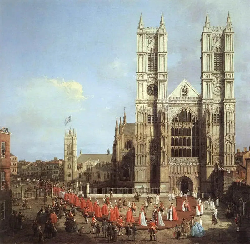 La Abadía de Westminster con la procesión de la Orden del Baño - Canaletto