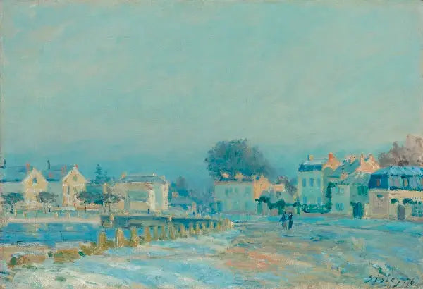 El Abrevadero en Marly-Le-Roi, gelatina blanca - Alfred Sisley