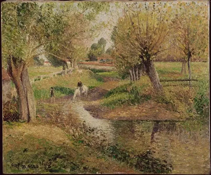 El Abrevadero - Camille Pissarro