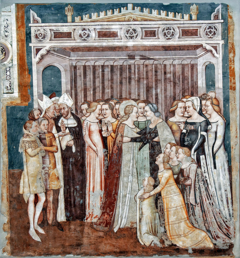 La despedida de Ursule a su madre (Historias de Santa Ursula) - Tomaso da Modena