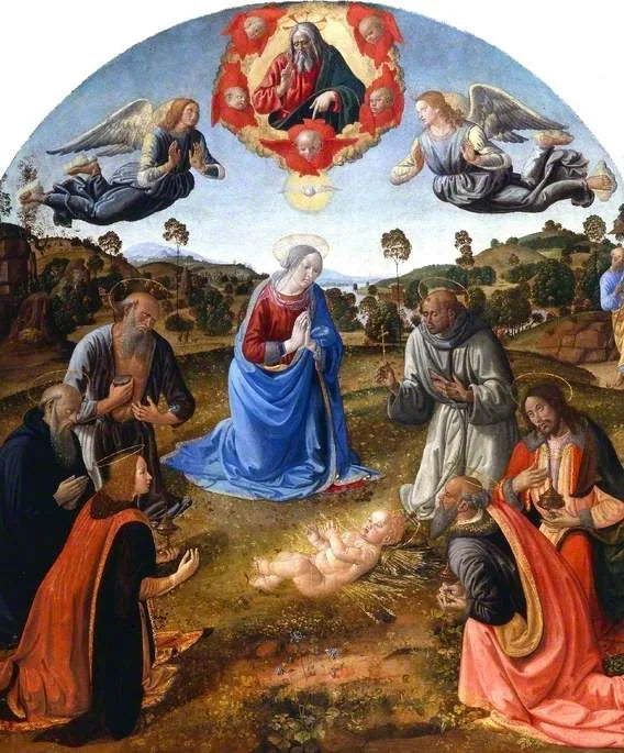 La adoración del Niño Jesús - Cosimo Rosselli