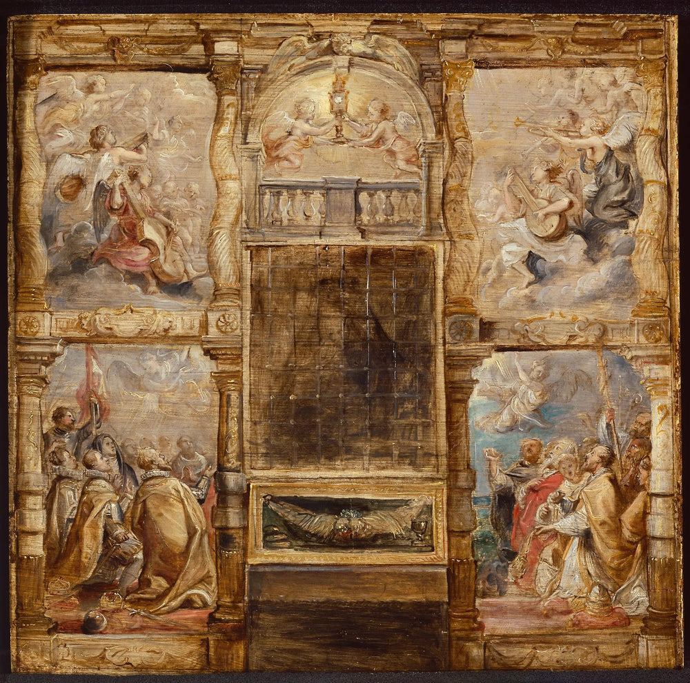 L'Adoration de l'Eucharistie - Peter Paul Rubens image 1 copie peinte à la main à l’huile