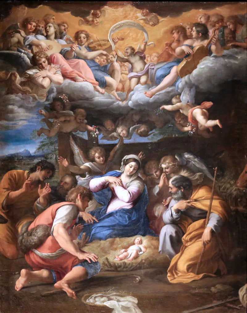 La adoración de los pastores - Annibale Carracci