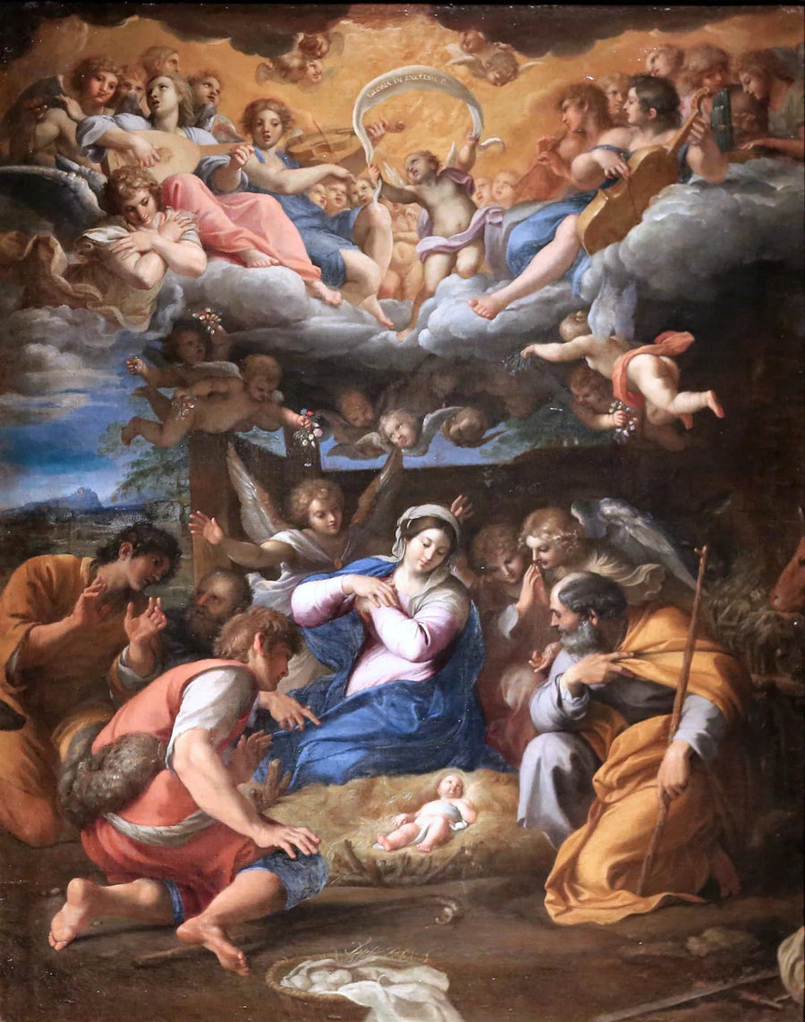 La adoración de los pastores - Annibale Carracci