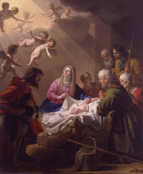 La adoración de los pastores - Gerrit van Honthorst