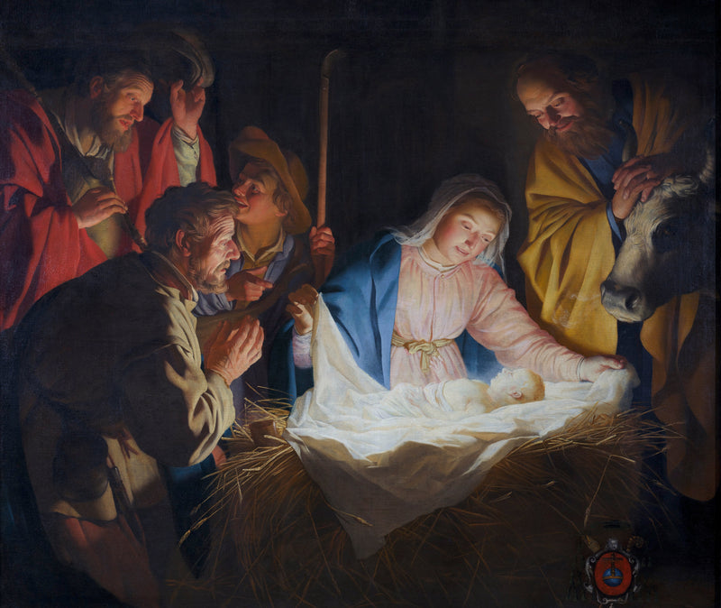 La adoración de los pastores - Gerrit van Honthorst