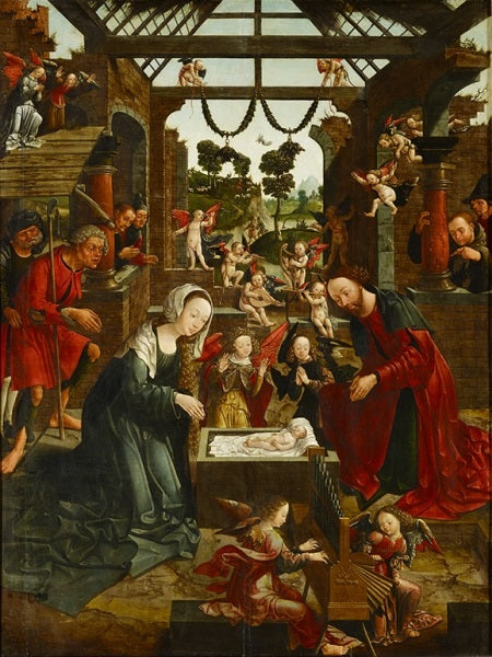 La adoración de los pastores - Jacob Cornelisz van Oostsanen