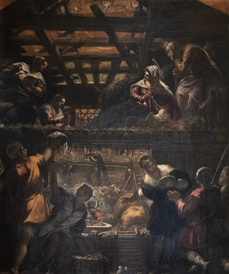 La adoración de los pastores - Jacopo Tintoretto