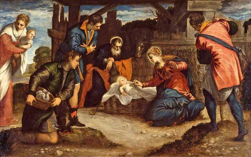 La adoración de los pastores - Jacopo Tintoretto
