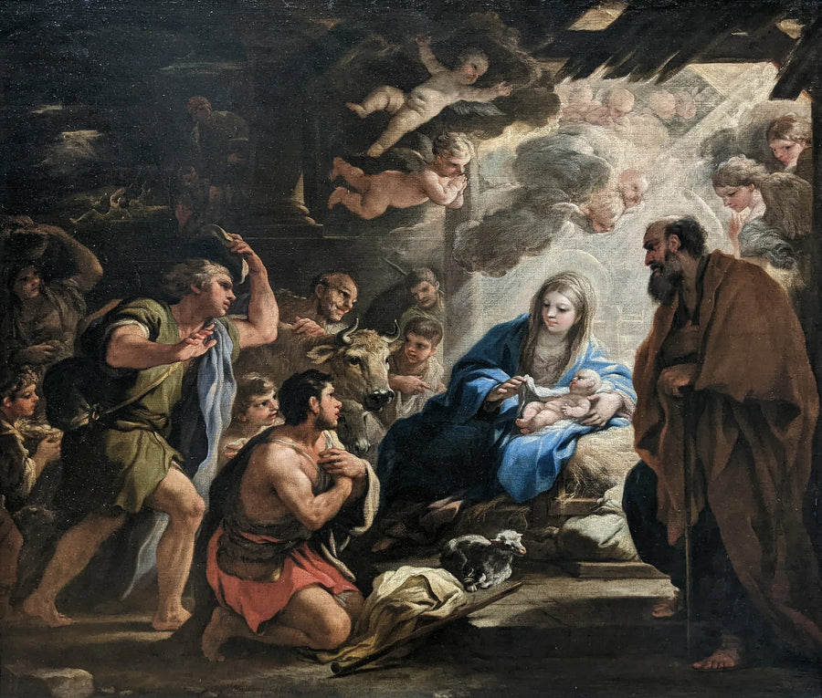 La adoración de los pastores - Luca Giordano