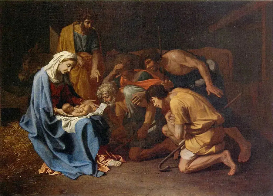 La adoración de los pastores - Nicolas Poussin