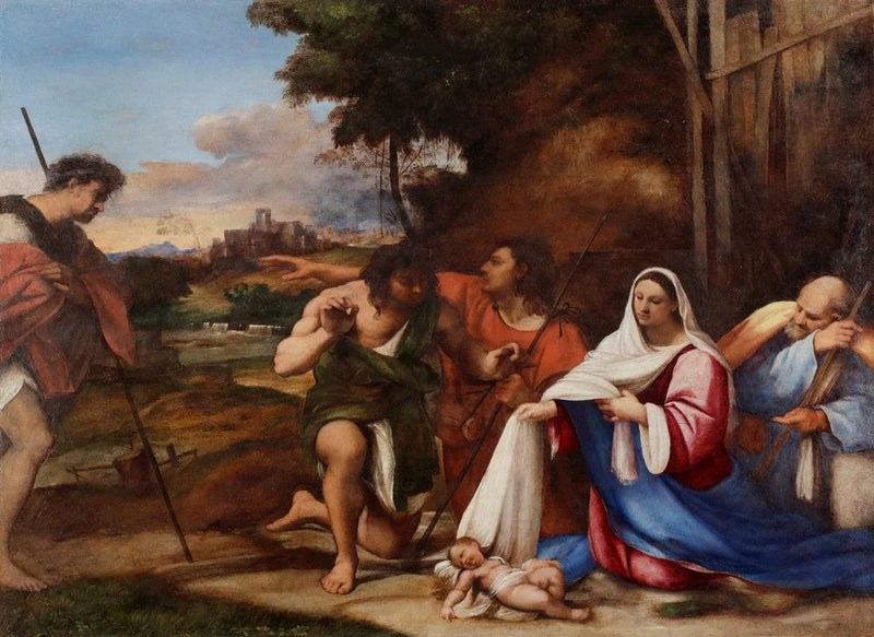 La adoración de los pastores - Sebastiano del Piombo