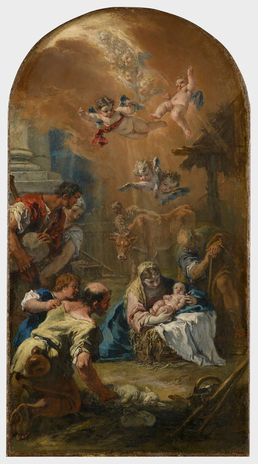 La adoración de los pastores - Sebastiano Ricci