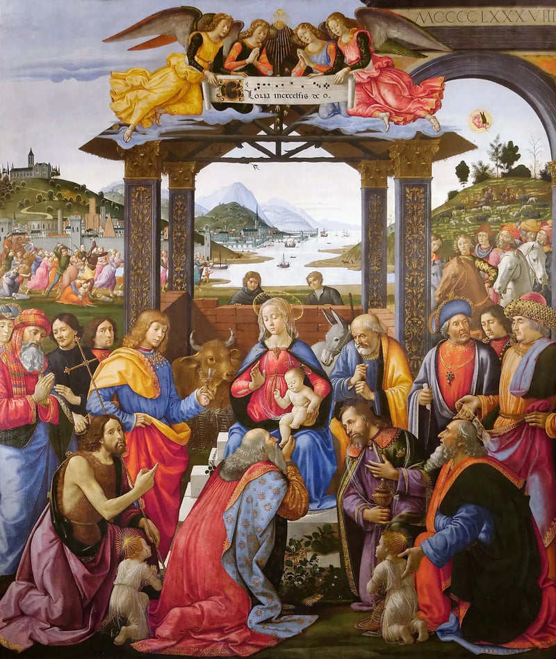 La adoración de los Reyes Magos - Domenico Ghirlandaio