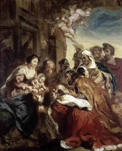 L'Adoration des mages - Eugène Delacroix image 1 copie de tableau peinte à la main