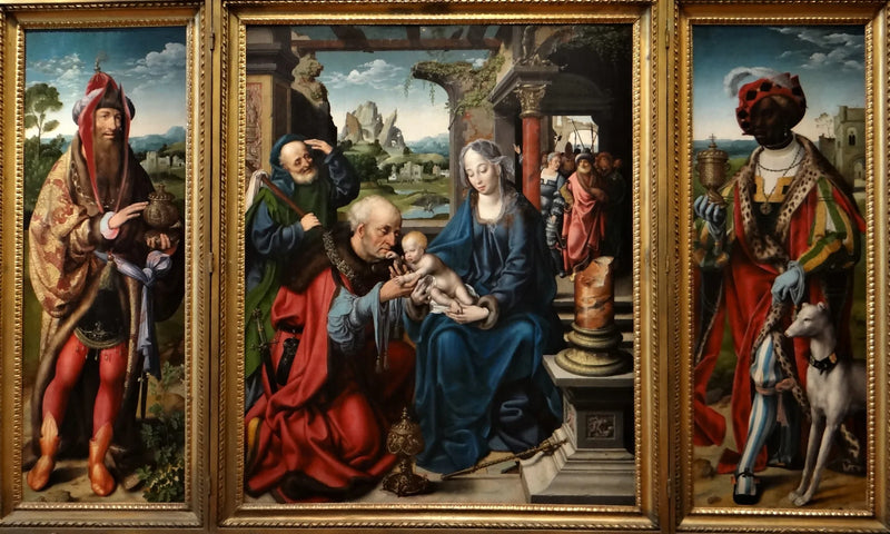 La adoración de los Reyes Magos - Joos van Cleve
