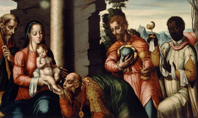 La adoración de los Reyes Magos - Luis de Morales