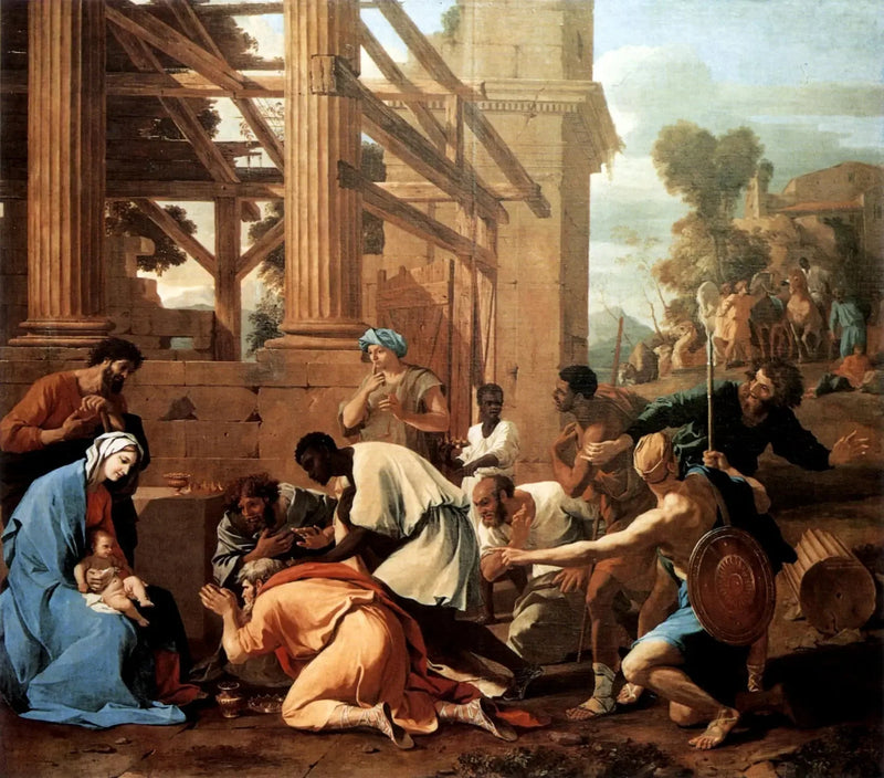 La adoración de los Reyes Magos - Nicolas Poussin