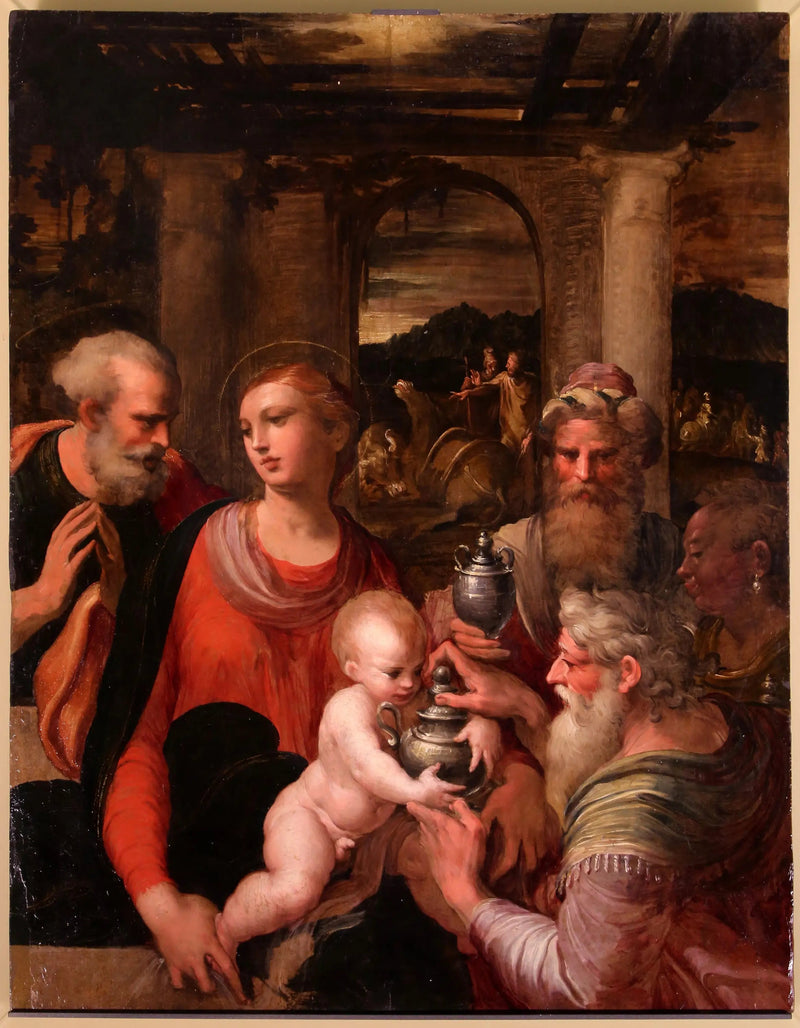 La adoración de los Reyes Magos - Parmigianino