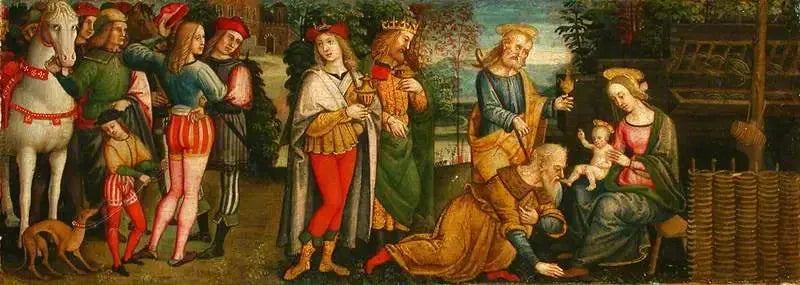 La adoración de los Reyes Magos - Pietro Perugino