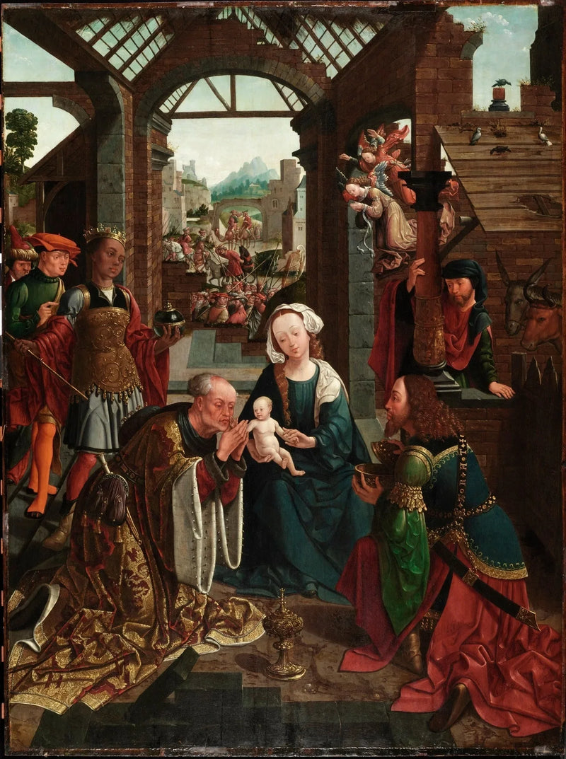La adoración de los Reyes Magos - Jacob Cornelisz van Oostsanen