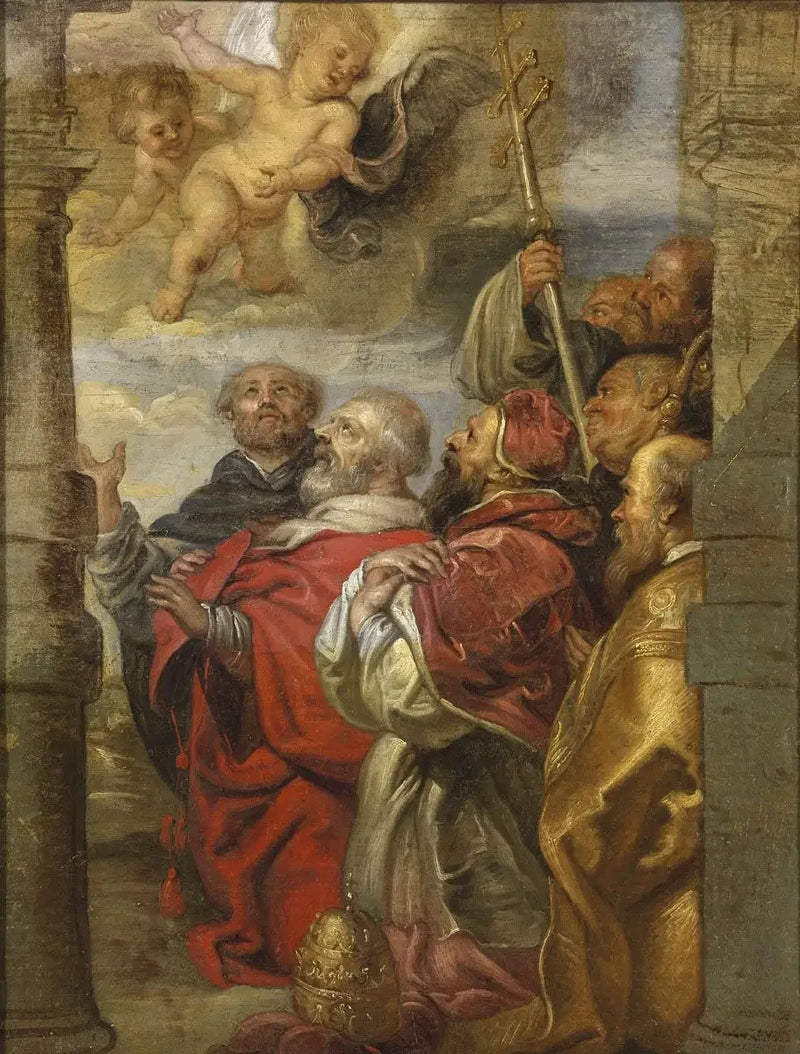 La adoración del Santísimo Sacramento por la jerarquía eclesiástica - Peter Paul Rubens