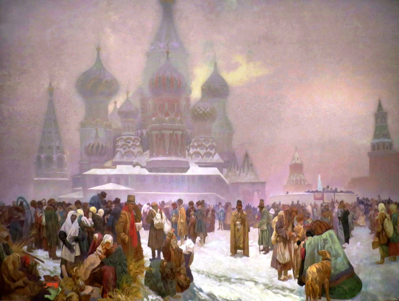 La emancipación de los campesinos rusos - Alphonse Mucha