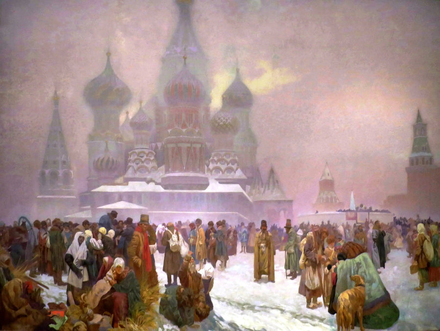 La emancipación de los campesinos rusos - Alphonse Mucha