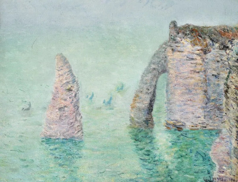 La aguja y la puerta de aval (Étretat) - Gustave Loiseau