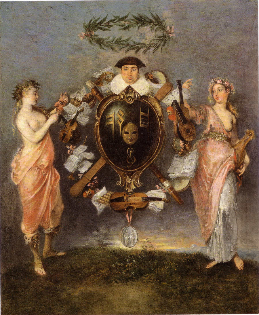 La alianza de la música y la comedia - Antoine Watteau