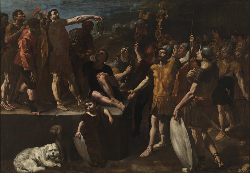La alocución de un emperador romano - Giovanni Lanfranco