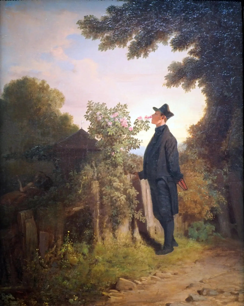 El amante de rosas - Carl Spitzweg