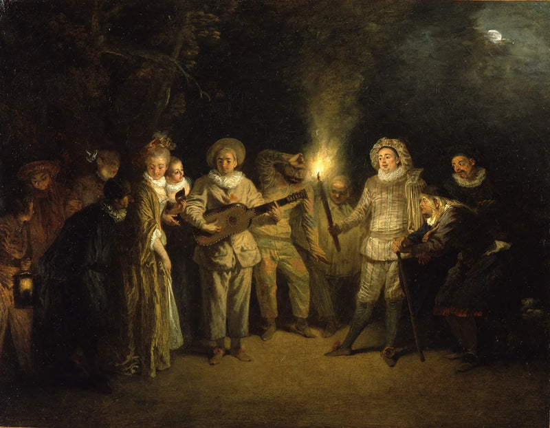 El amor en el Teatro Italiano - Antoine Watteau