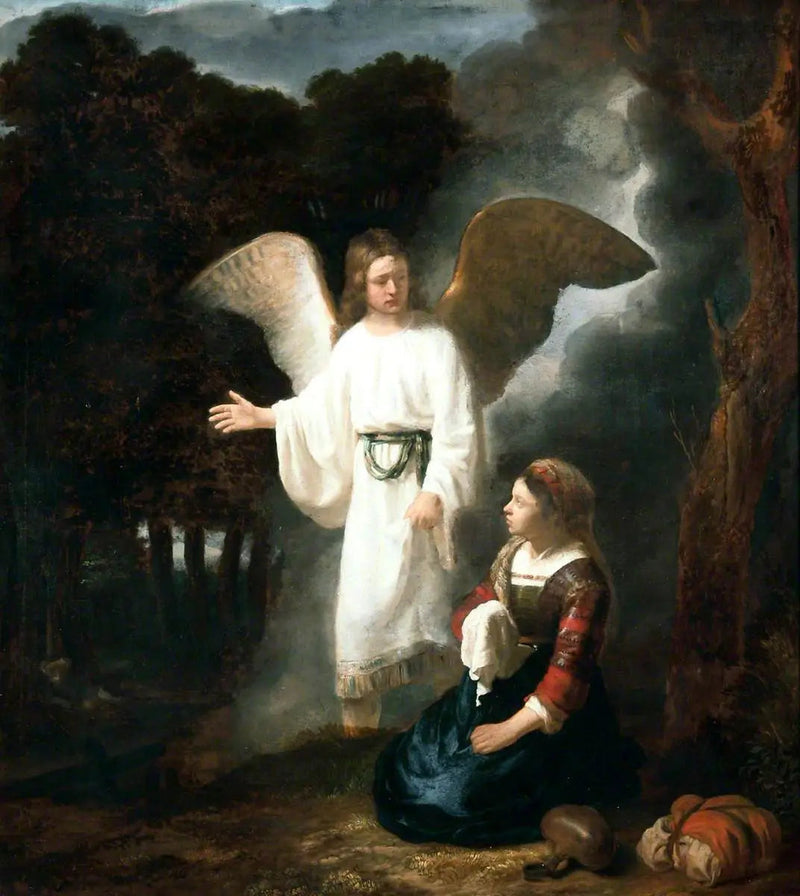 El ángel apareciendo a Agar - Rembrandt