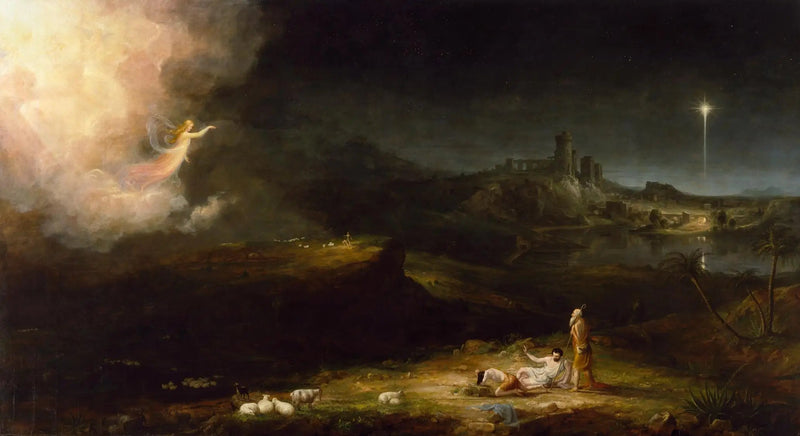 El ángel que aparece a los pastores - Thomas Cole