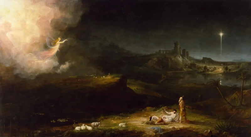 El ángel que aparece a los pastores - Thomas Cole