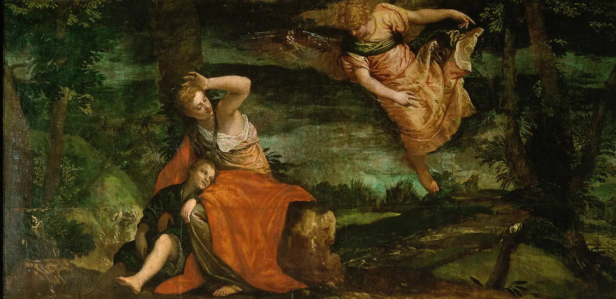 El ángel aparece a Agar en el desierto / Agar e Ismael en el desierto de Bersheeba - Paul Véronèse