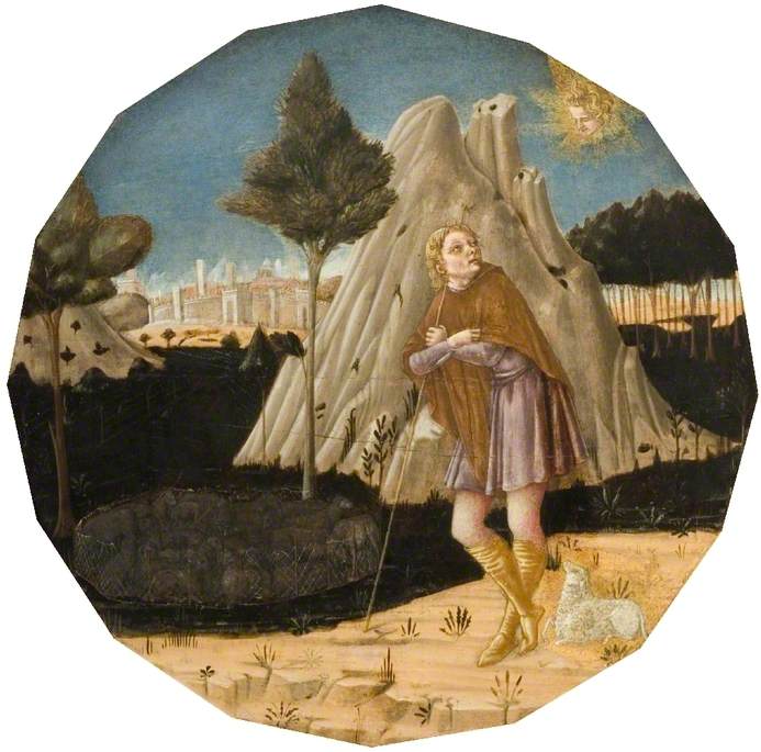 El ángel aparece a Joaquín - Matteo di Giovanni