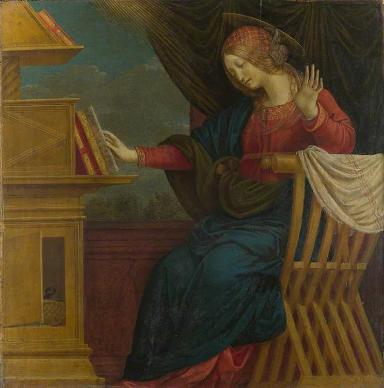 La Anunciación: La Virgen María - Gaudenzio Ferrari