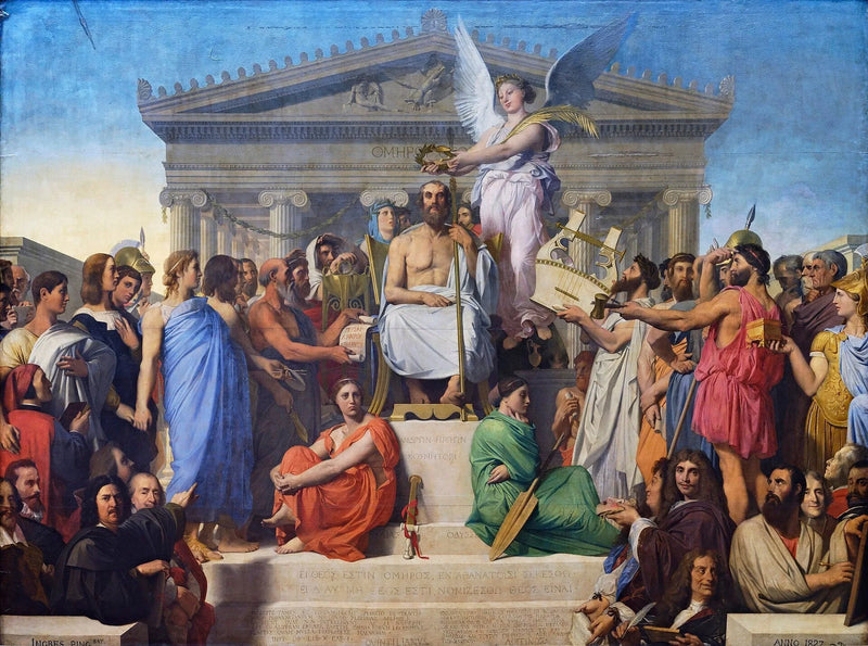 La Apoteosis de Homero - Jean-Auguste-Dominique Ingres