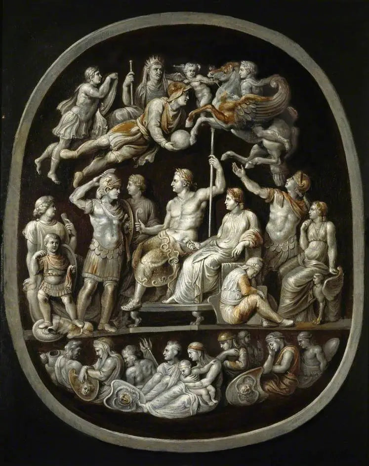 L'« Apothéose de Germanicus » : copie d'après un camée antique (la « Gemma Tiberiana ») - Peter Paul Rubens image 1 reproduction de peinture à l’huile