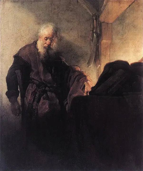 El Apóstol Pablo en su mesa de trabajo - Rembrandt