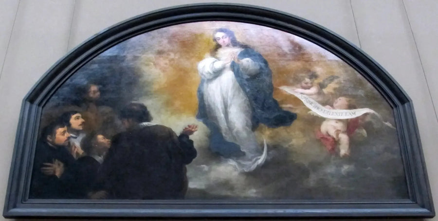 La aparición de la Inmaculada Concepción con seis personajes - Bartolomé Esteban Murillo