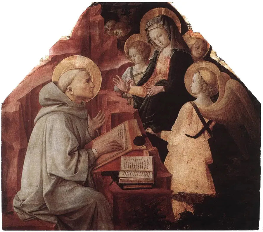La aparición de la Virgen a san Bernardo - Fra Filippo Lippi