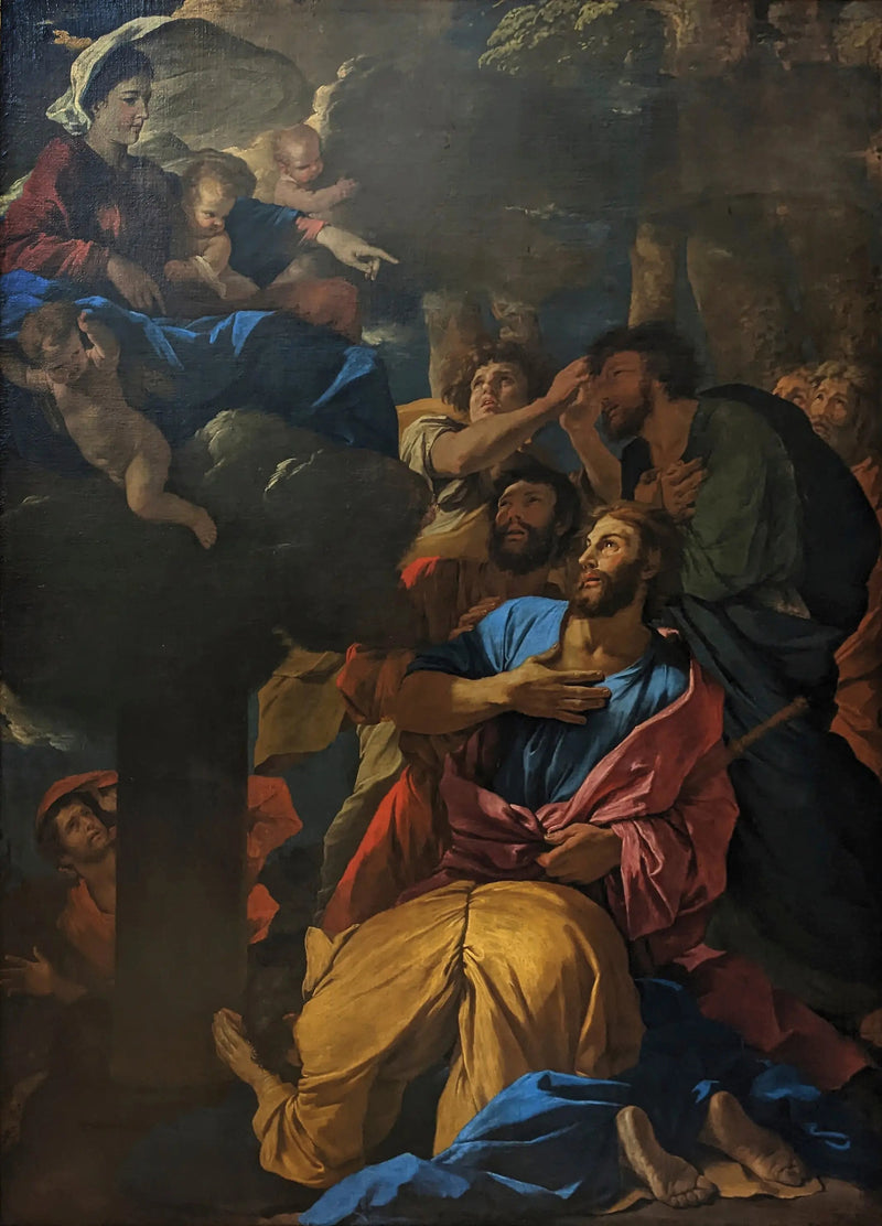 La aparición de la Virgen en Santiago el Mayor - Nicolas Poussin