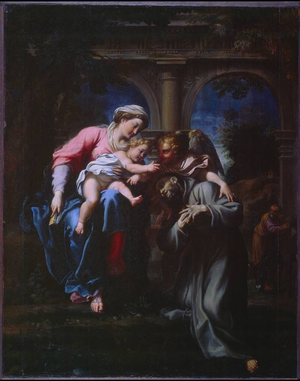La aparición de la Virgen y del Niño Jesús a san Francisco - Annibale Carracci